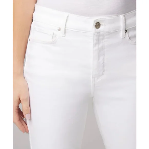 NWT White House Black Market White High-Rise Skinny Flare Jeans Size 8 - Picture 2 of 12
